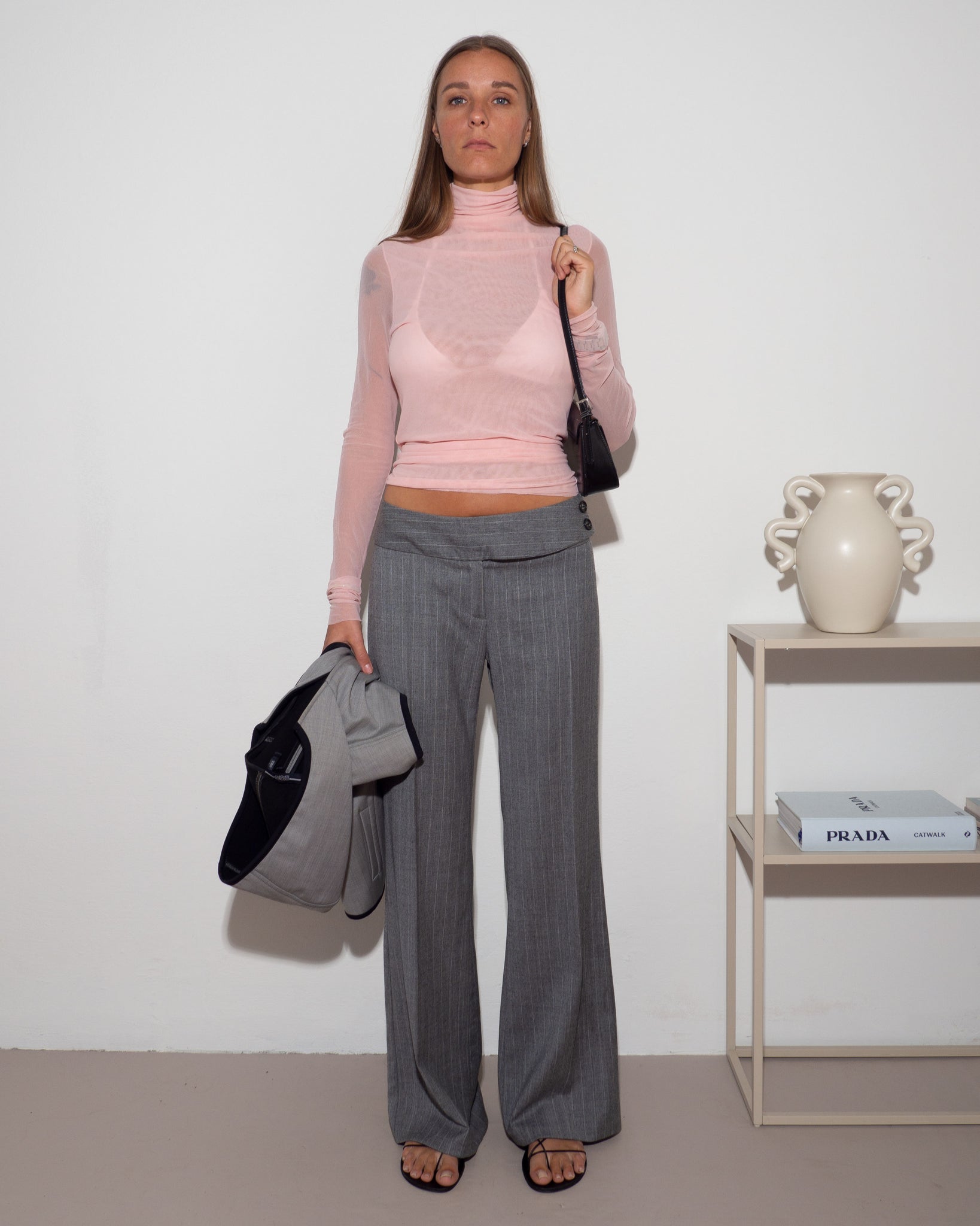 Mesh Turtleneck Top