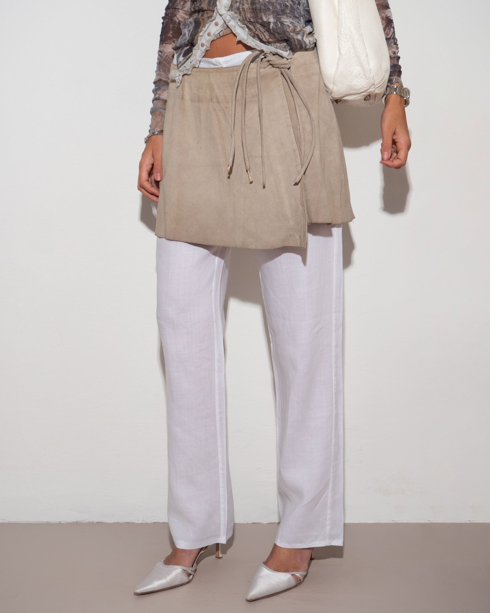 Suede Envelope Skirt