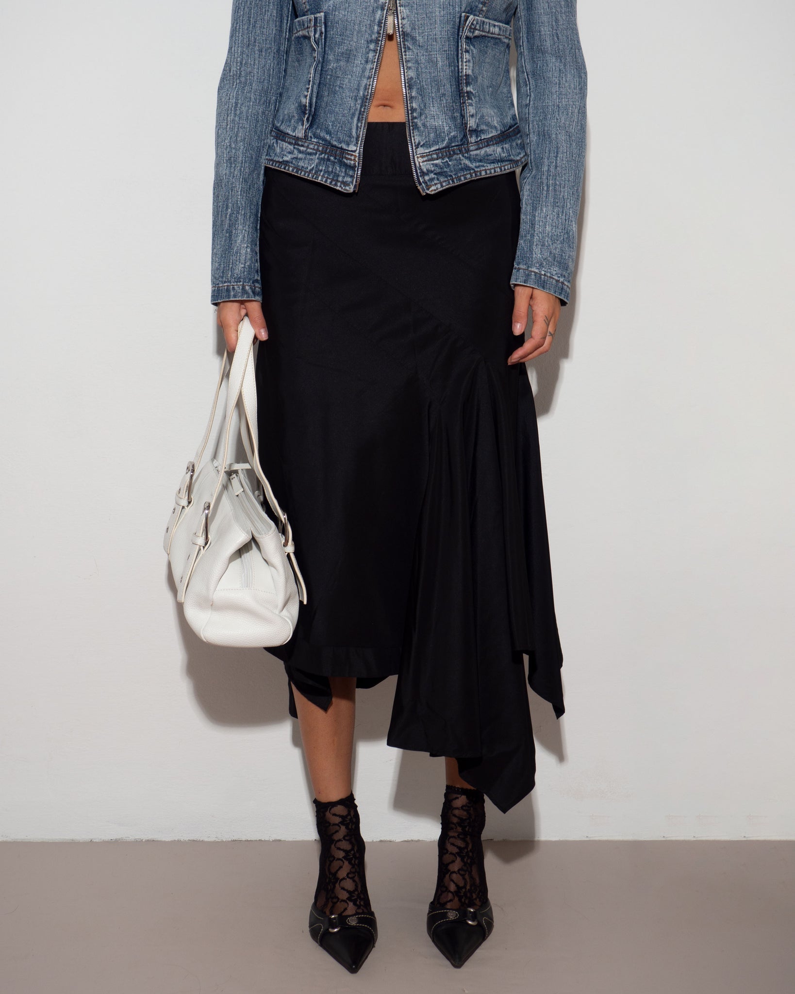 Black Asymmetric Skirt