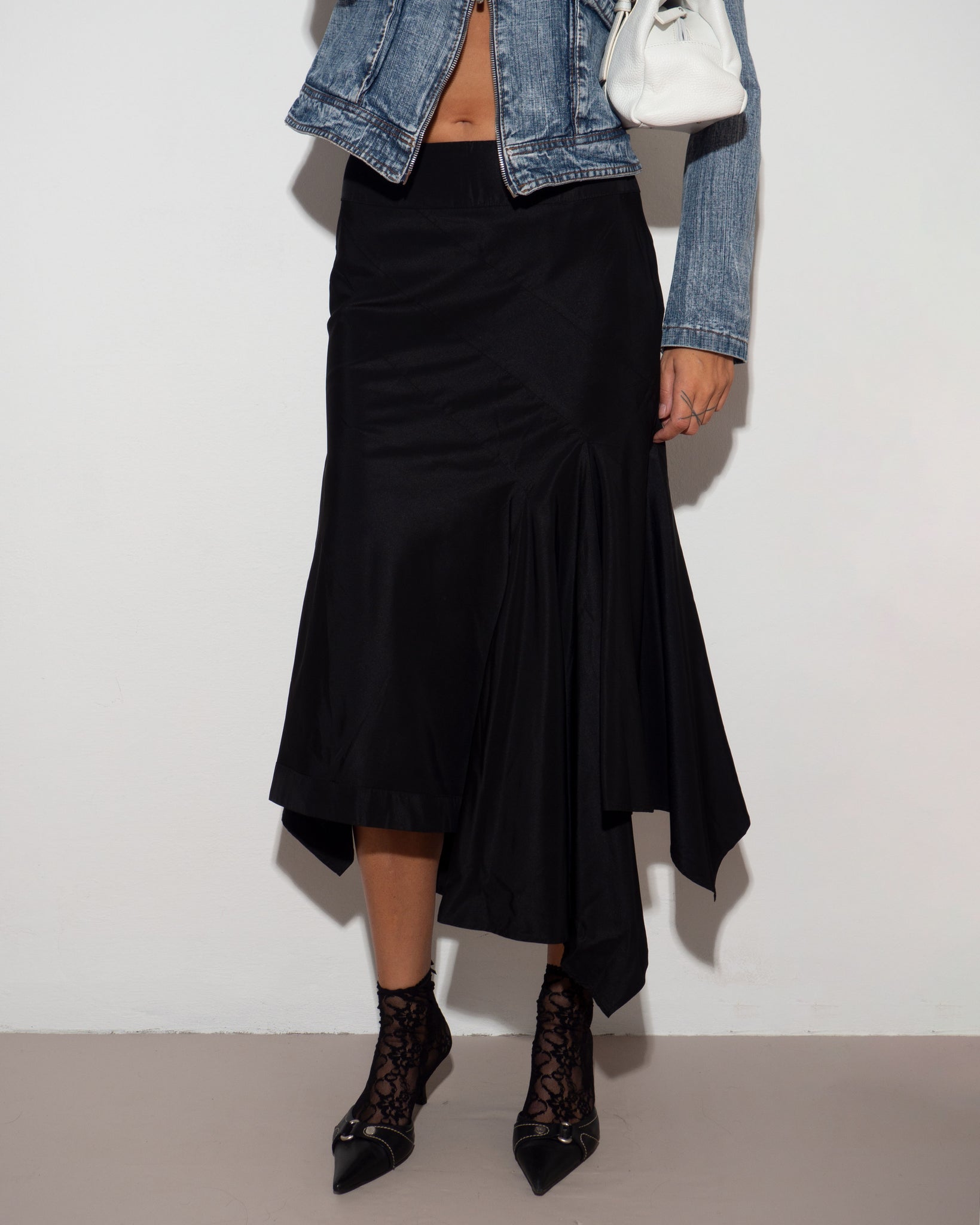 Black Asymmetric Skirt