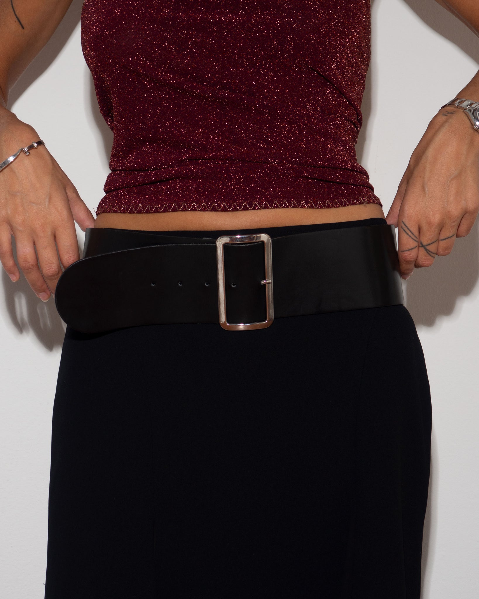 Black Leather Belt