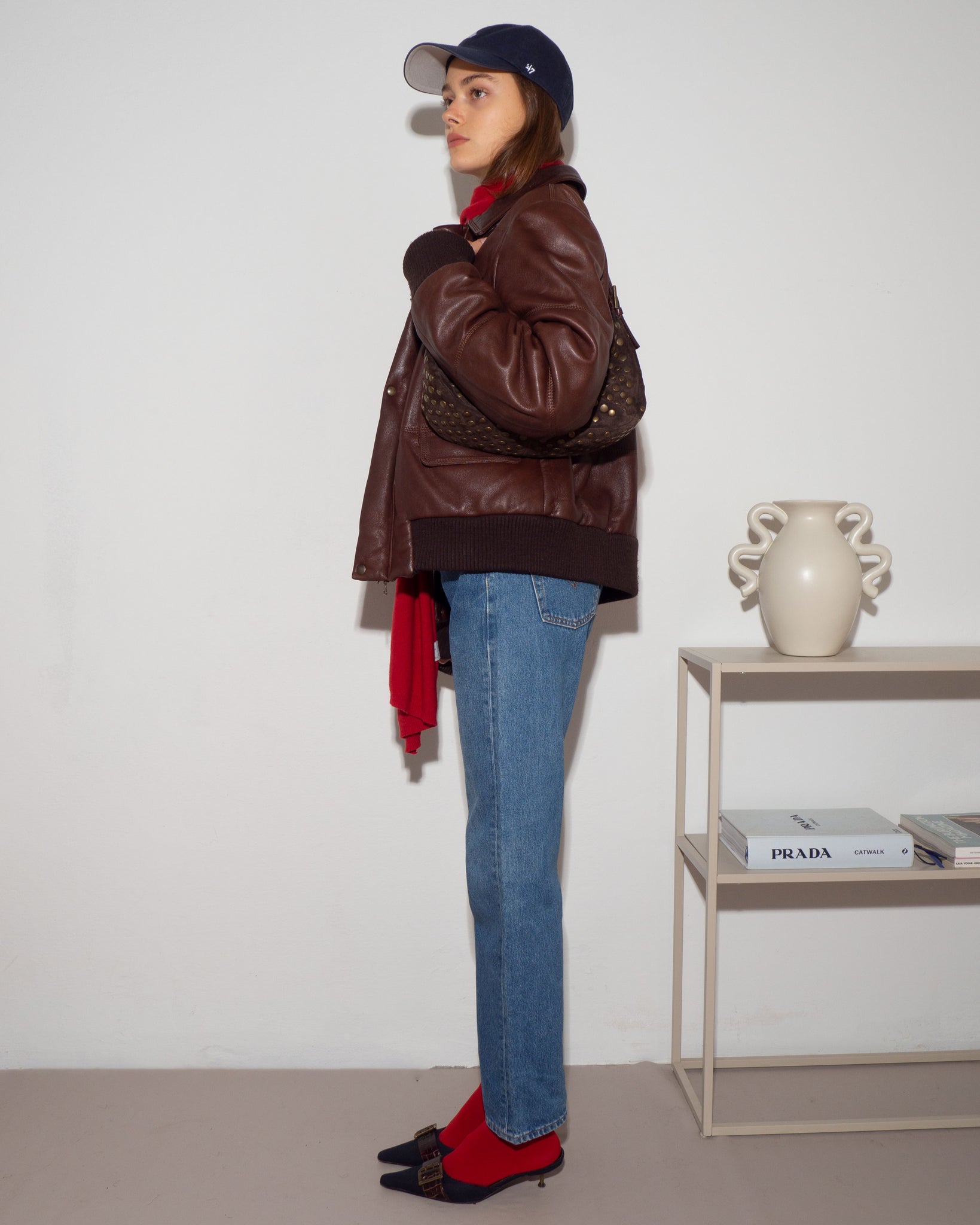 Leather Padded Bomber
