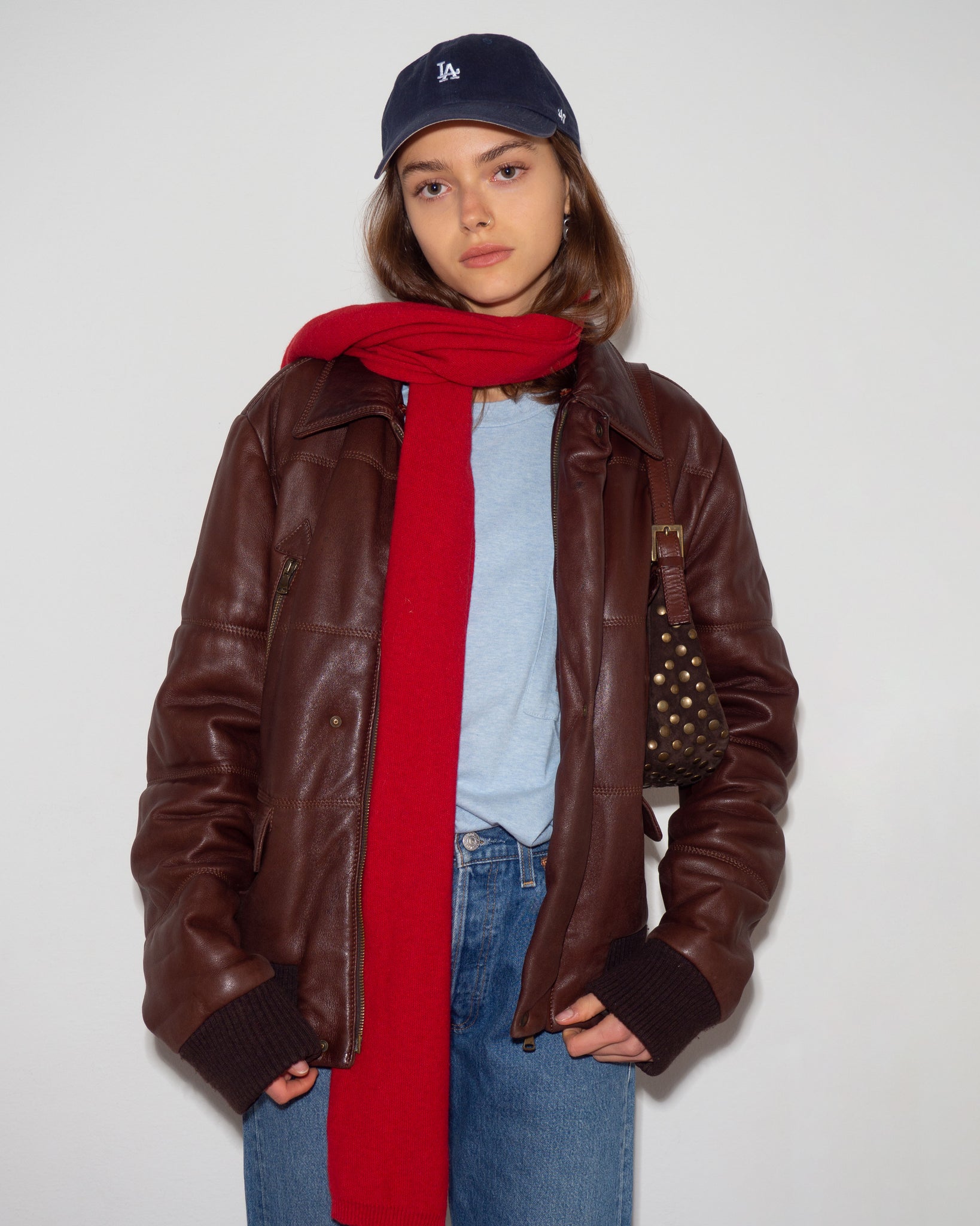 Leather Padded Bomber