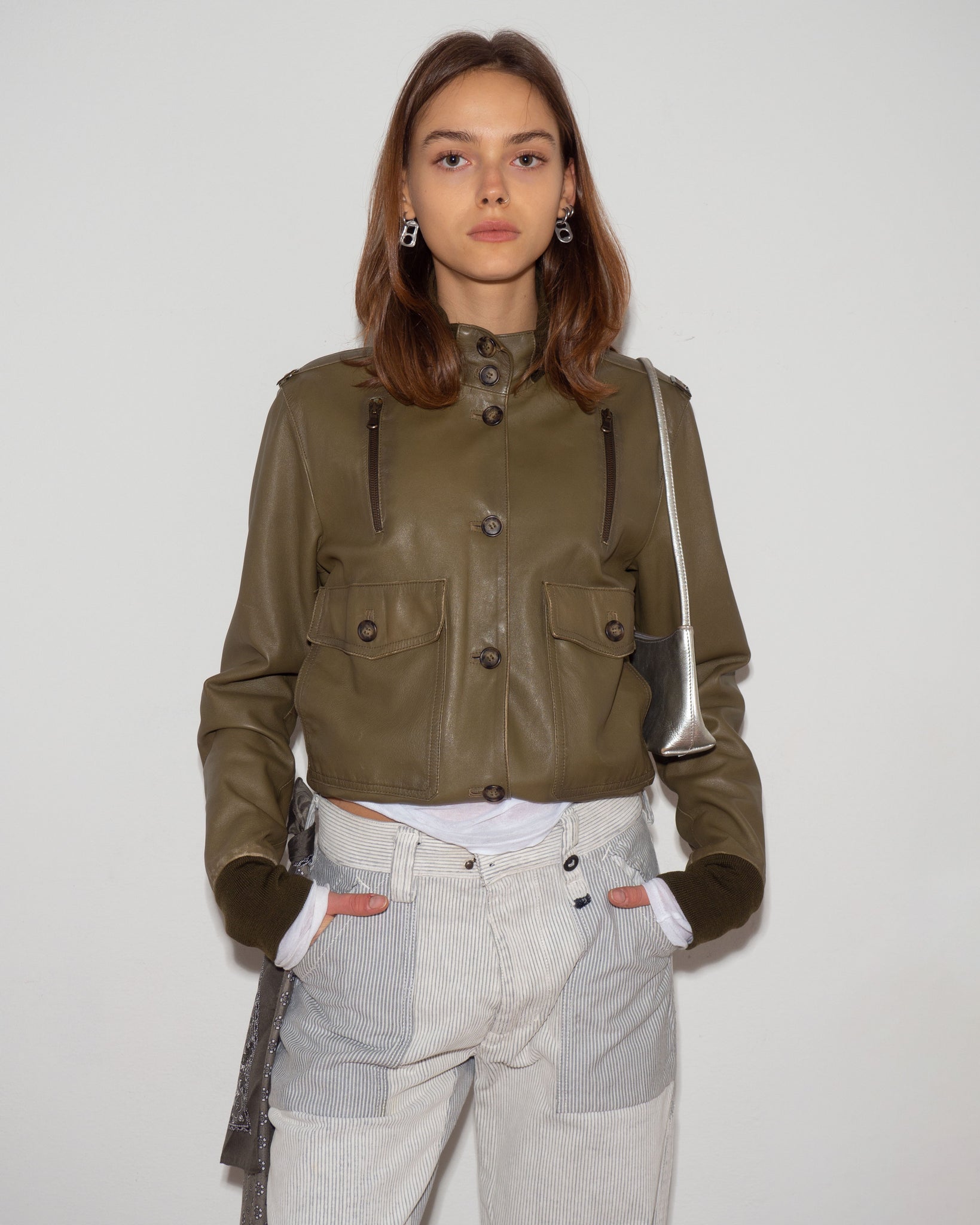 Leather Bomber Jacket