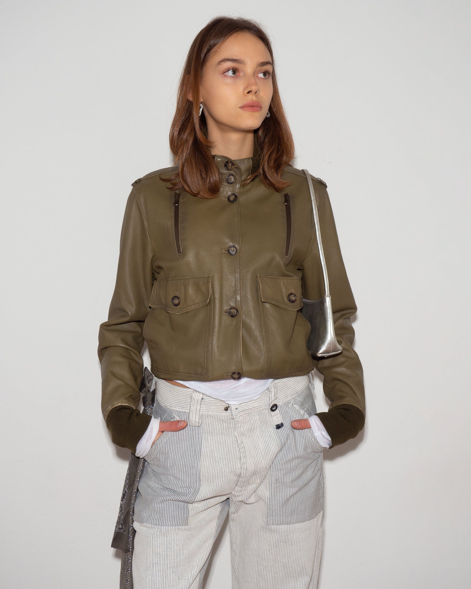 Leather Bomber Jacket