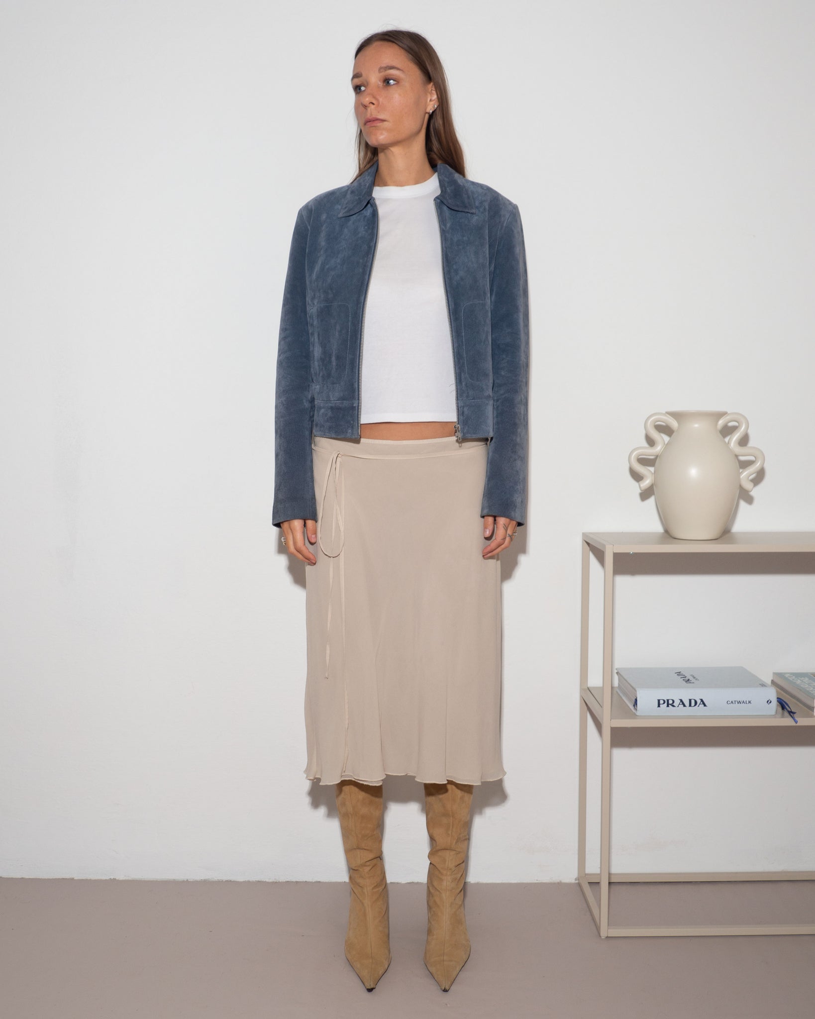 Silk Midi Skirt
