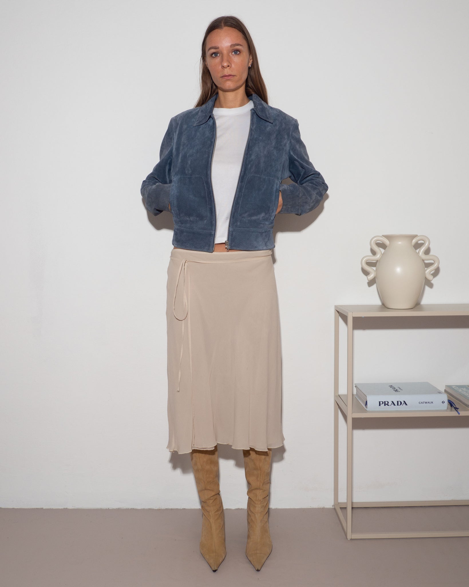 Silk Midi Skirt