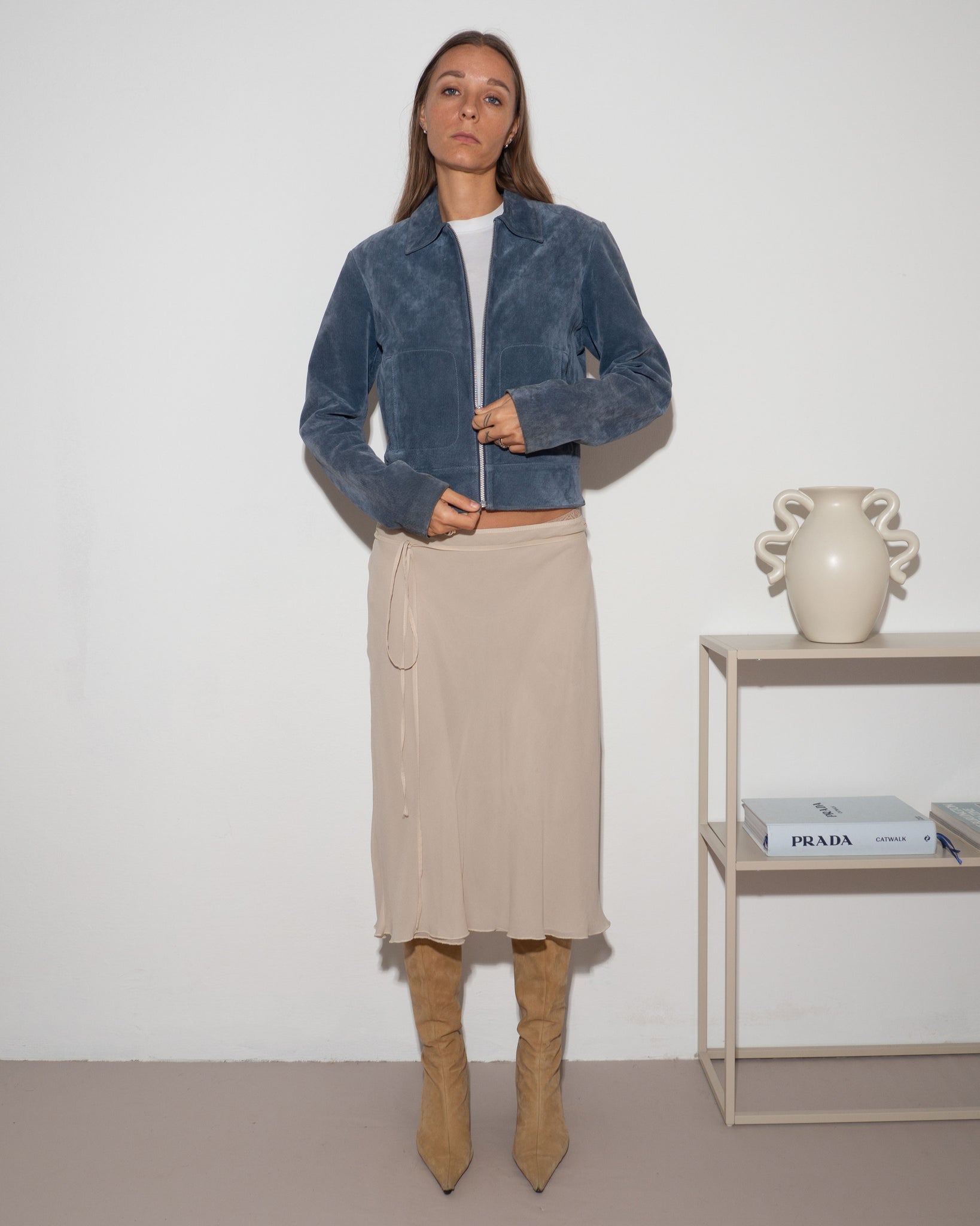 Silk Midi Skirt