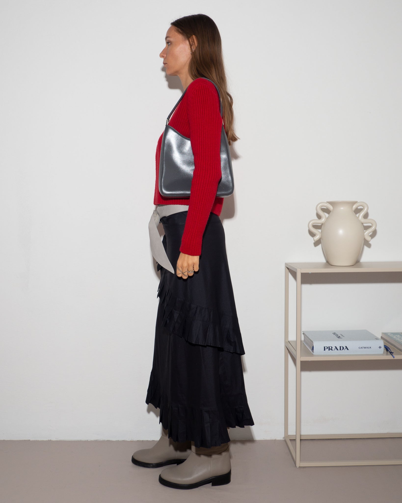 Red Knitted Cardigan