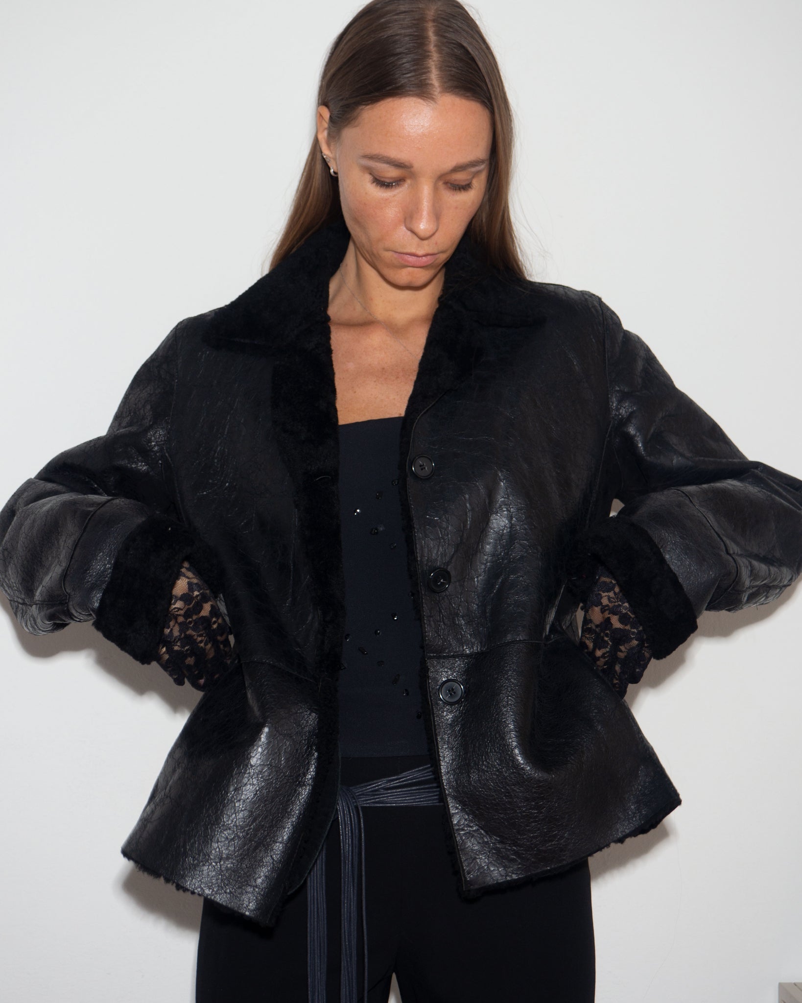 Black Shearling Jacket