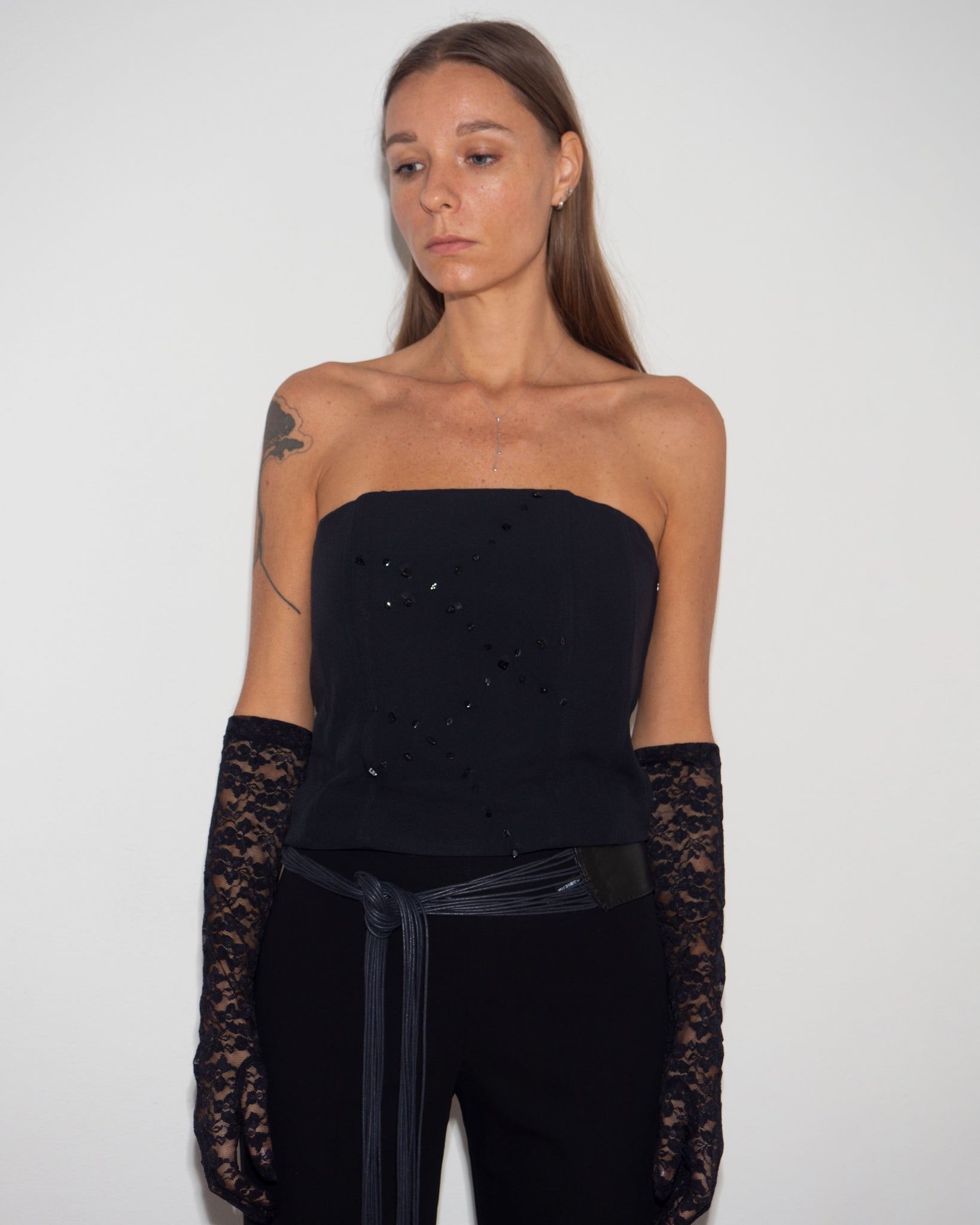 Silk Embellished Corset
