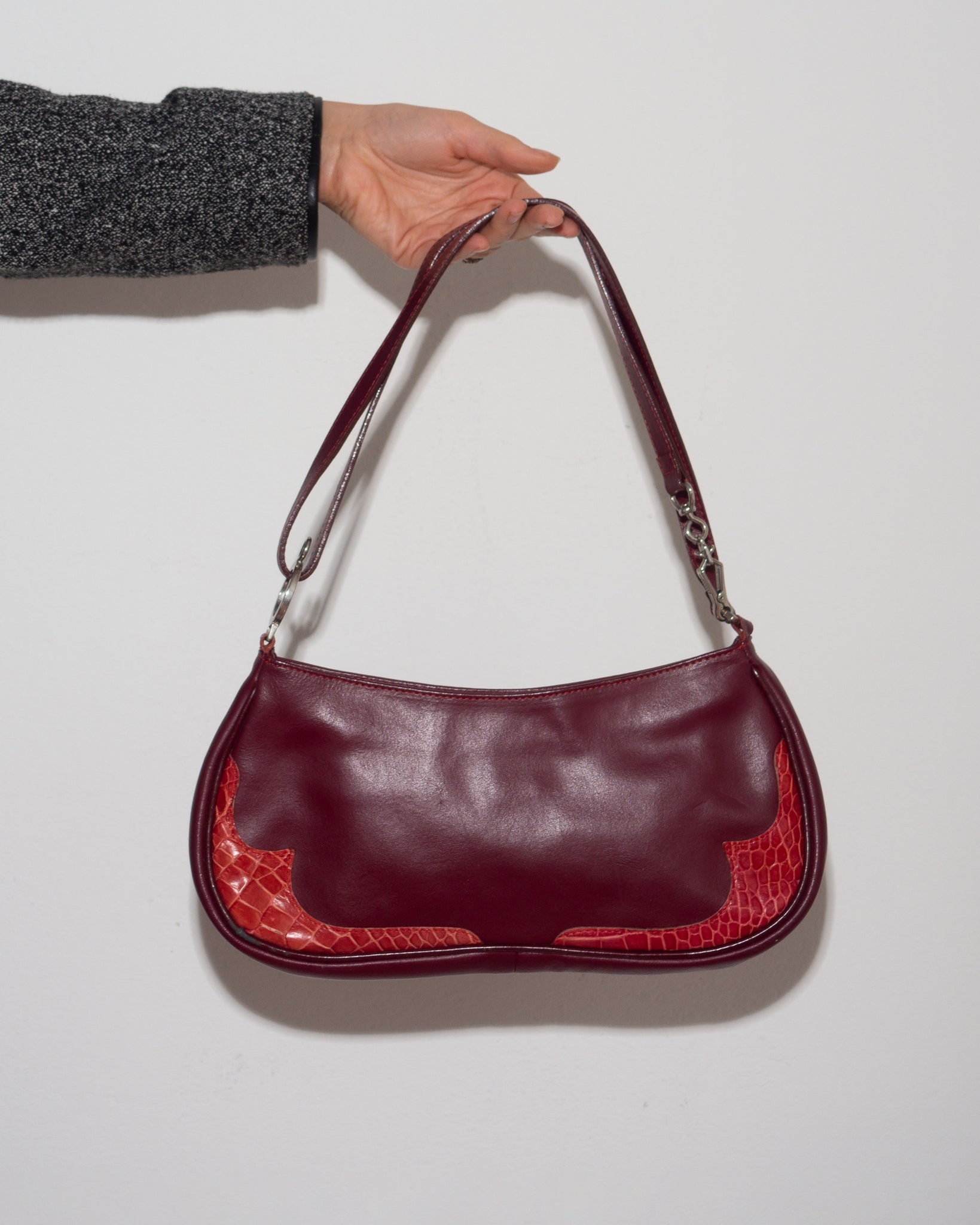 Burgundy Embossed Bag
