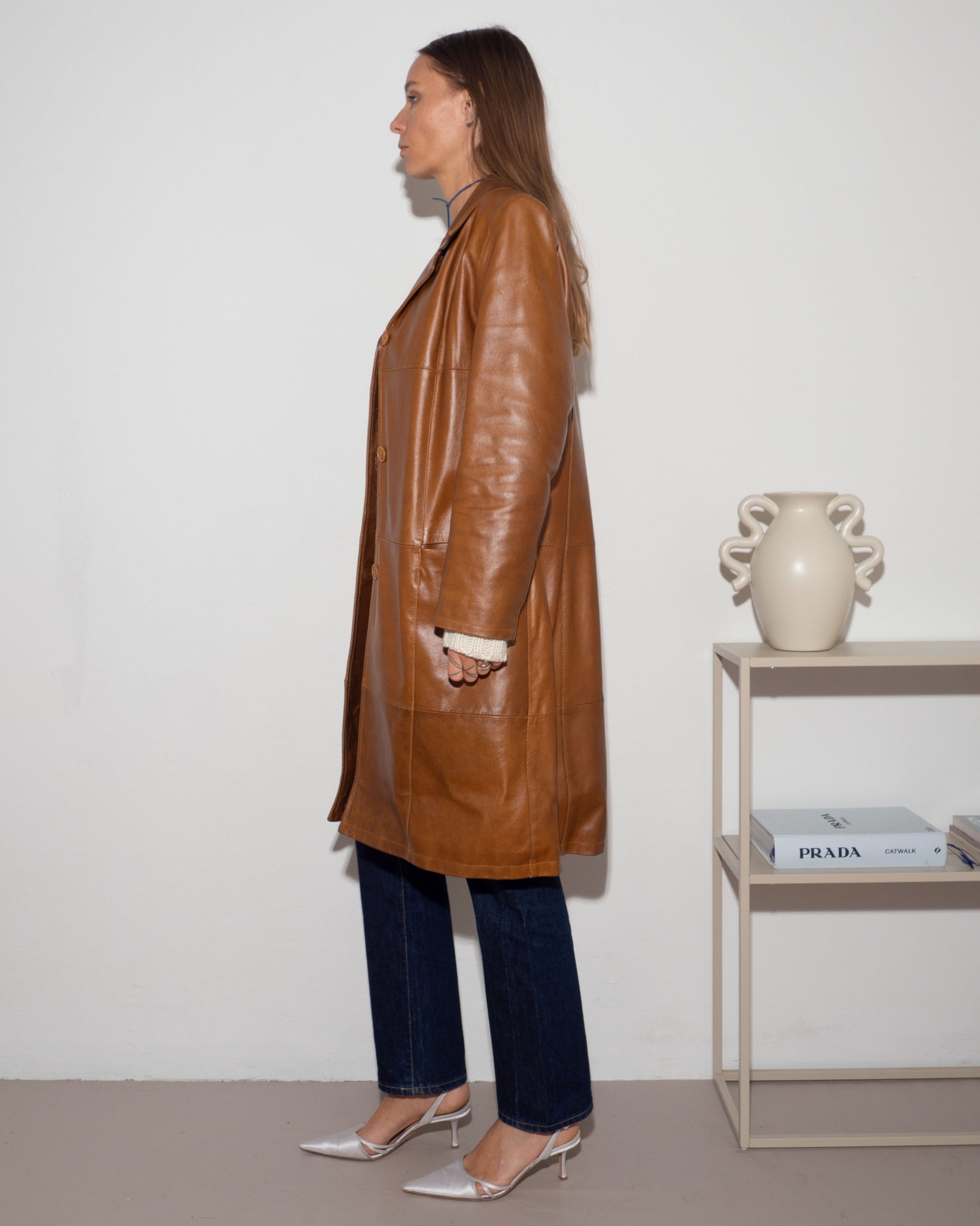 Tan Leather Coat