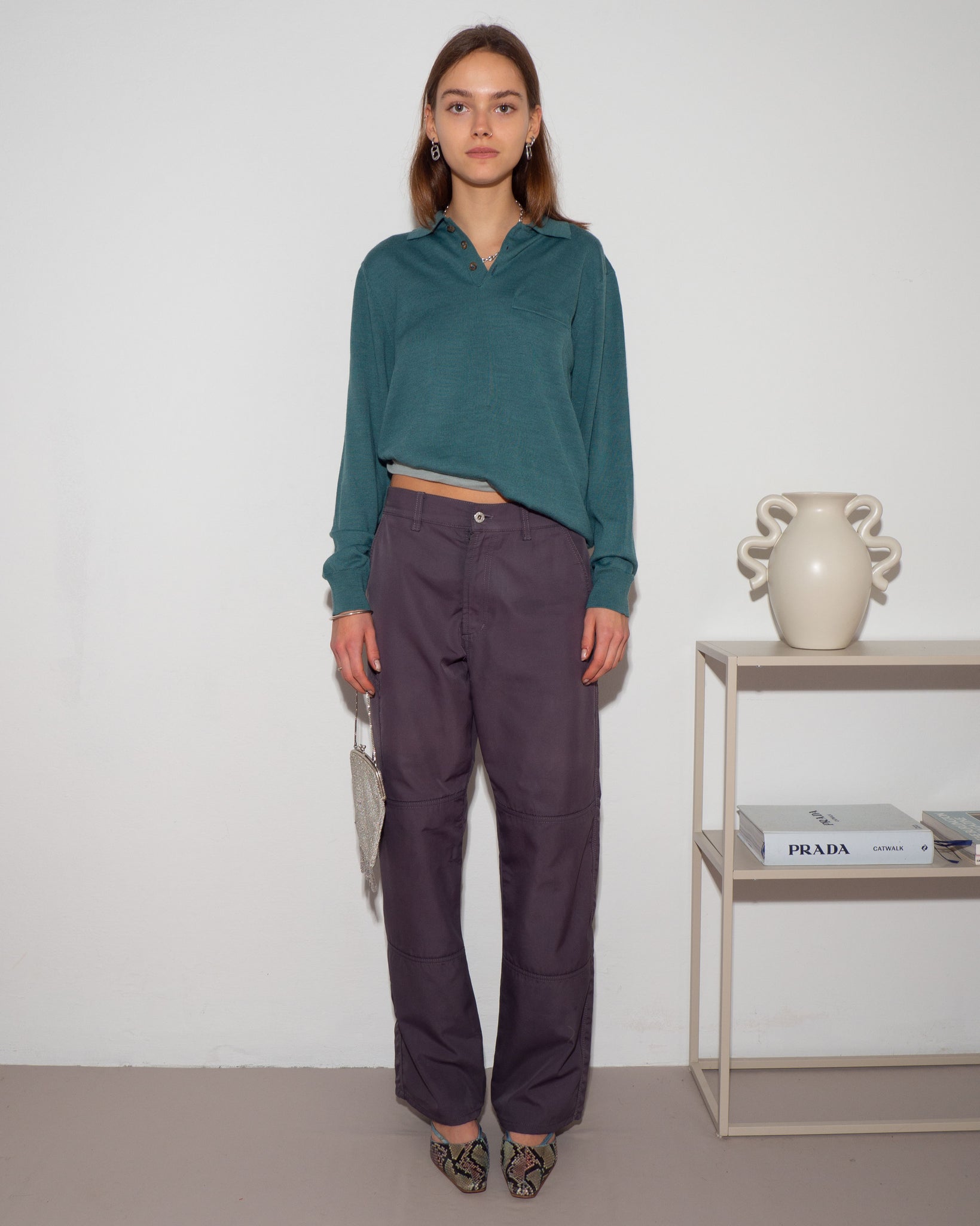 Teal Polo Knit