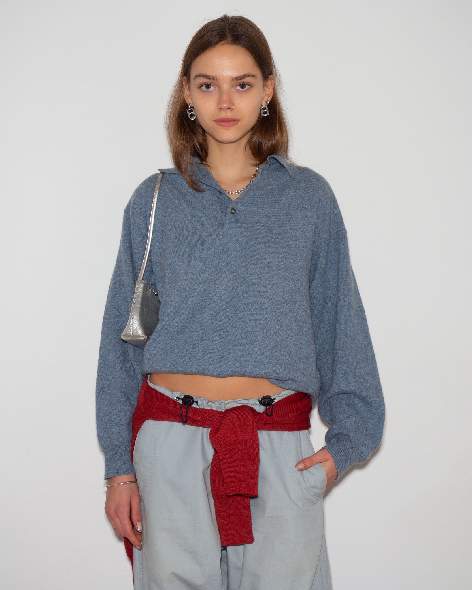Steel Polo Knit