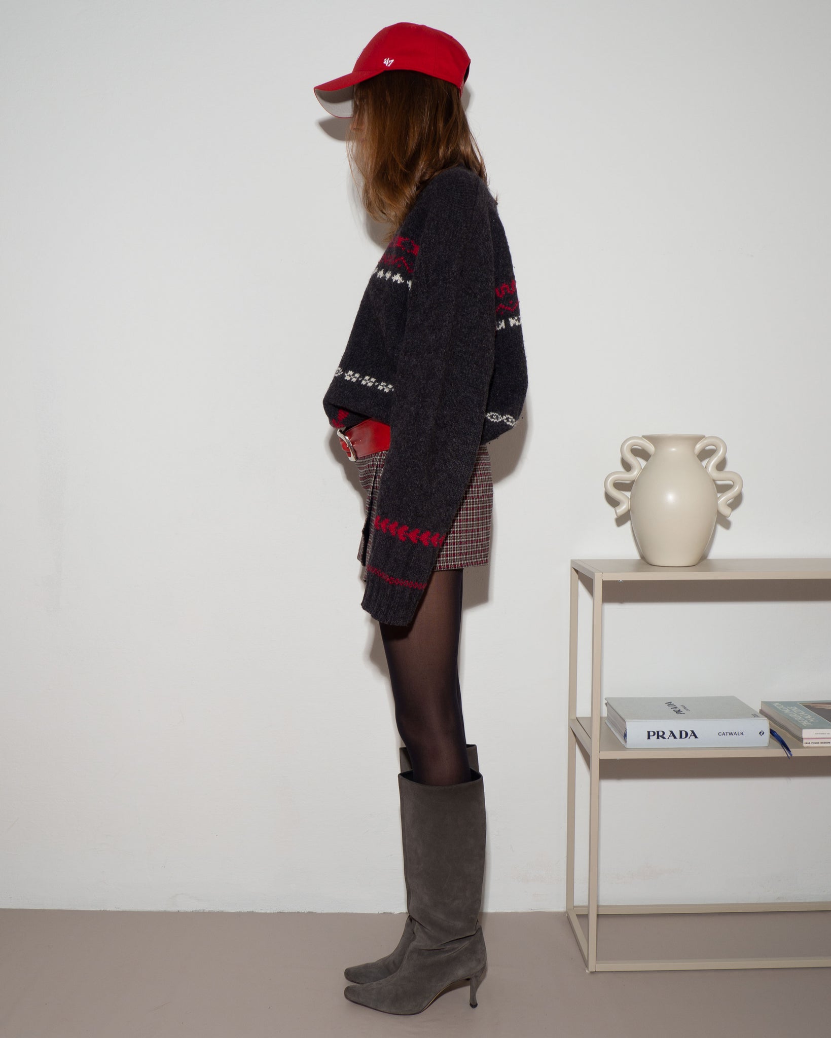 Wool Houndstooth Skorts