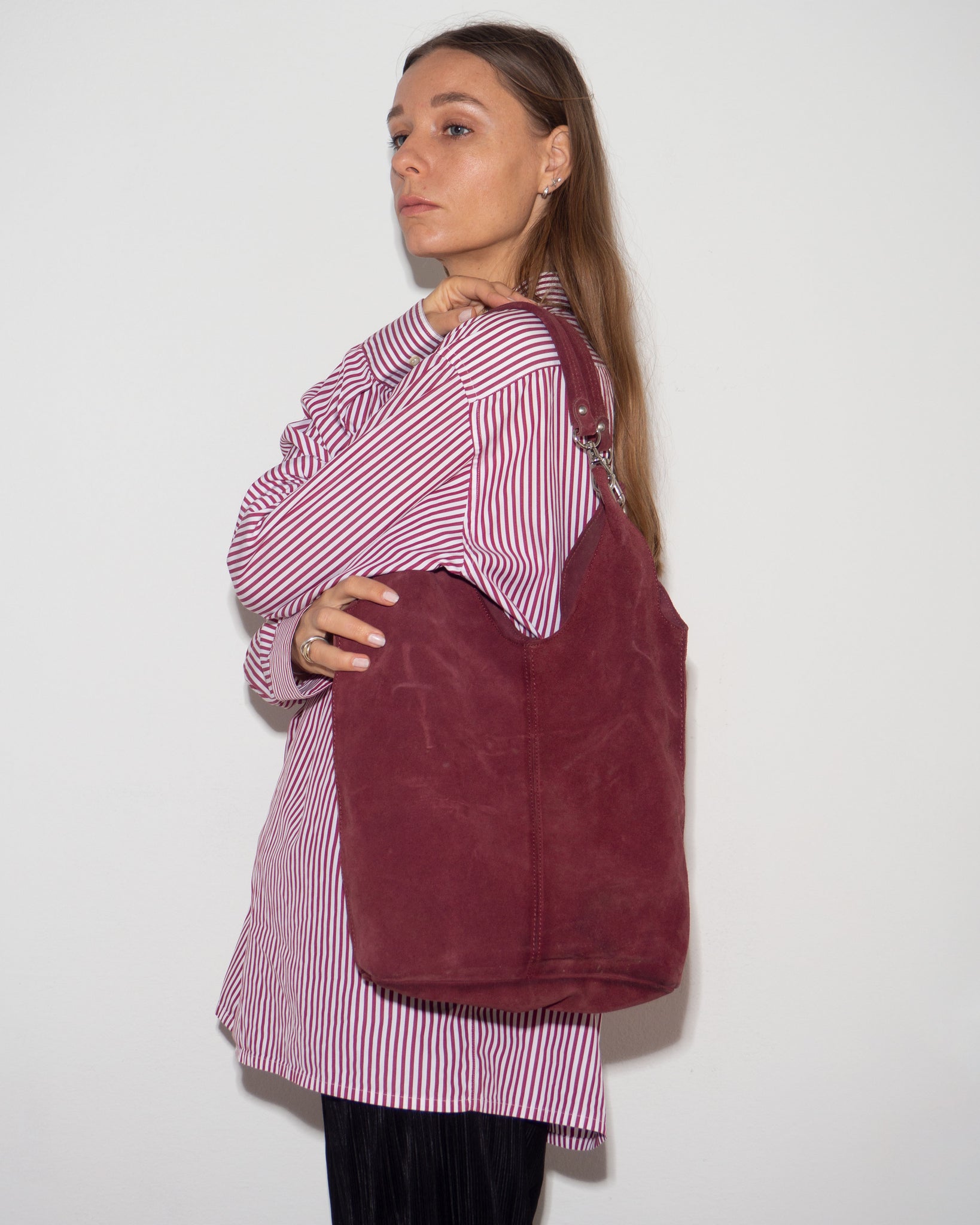Suede Hobo Bag