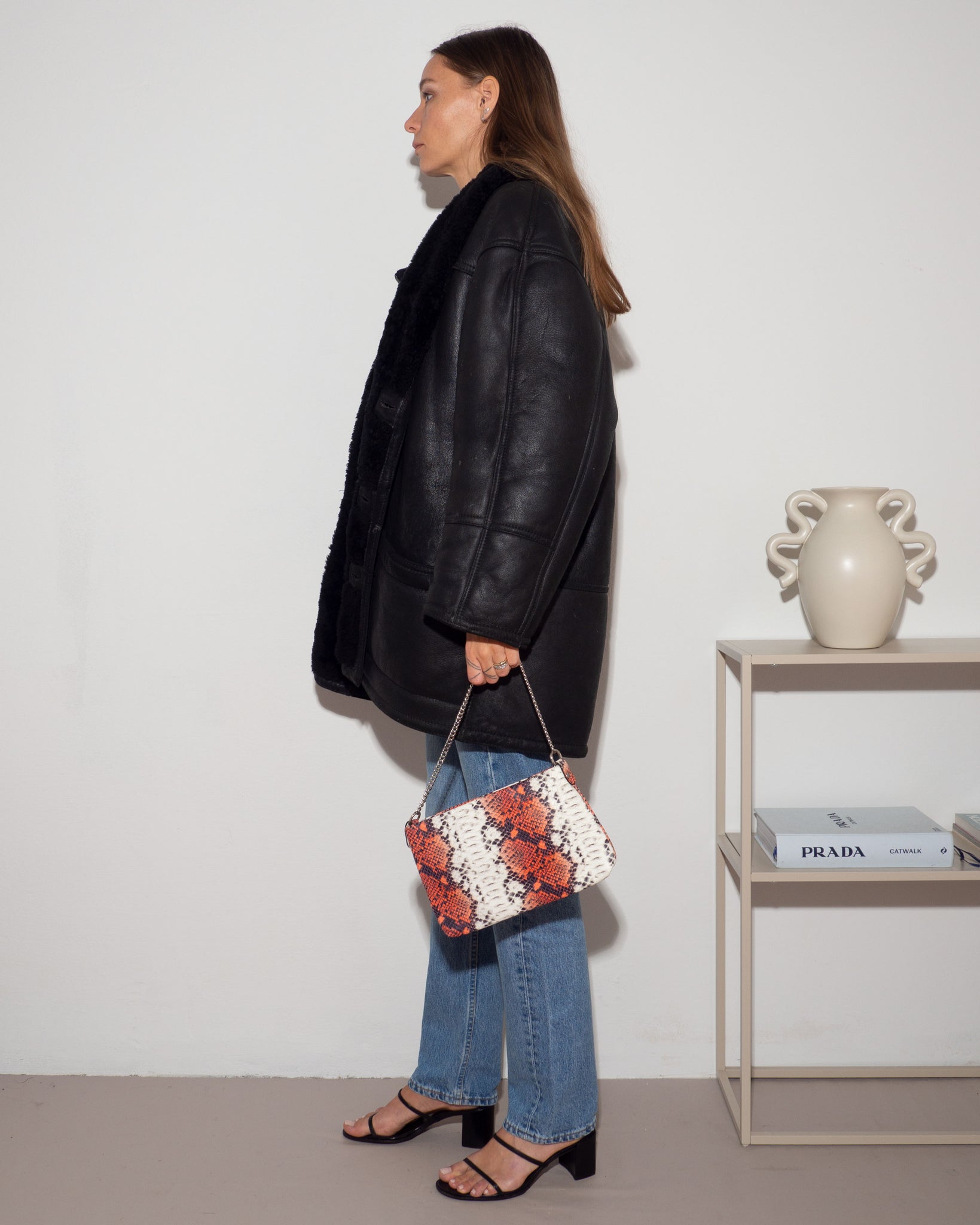 Black Shearling Coat