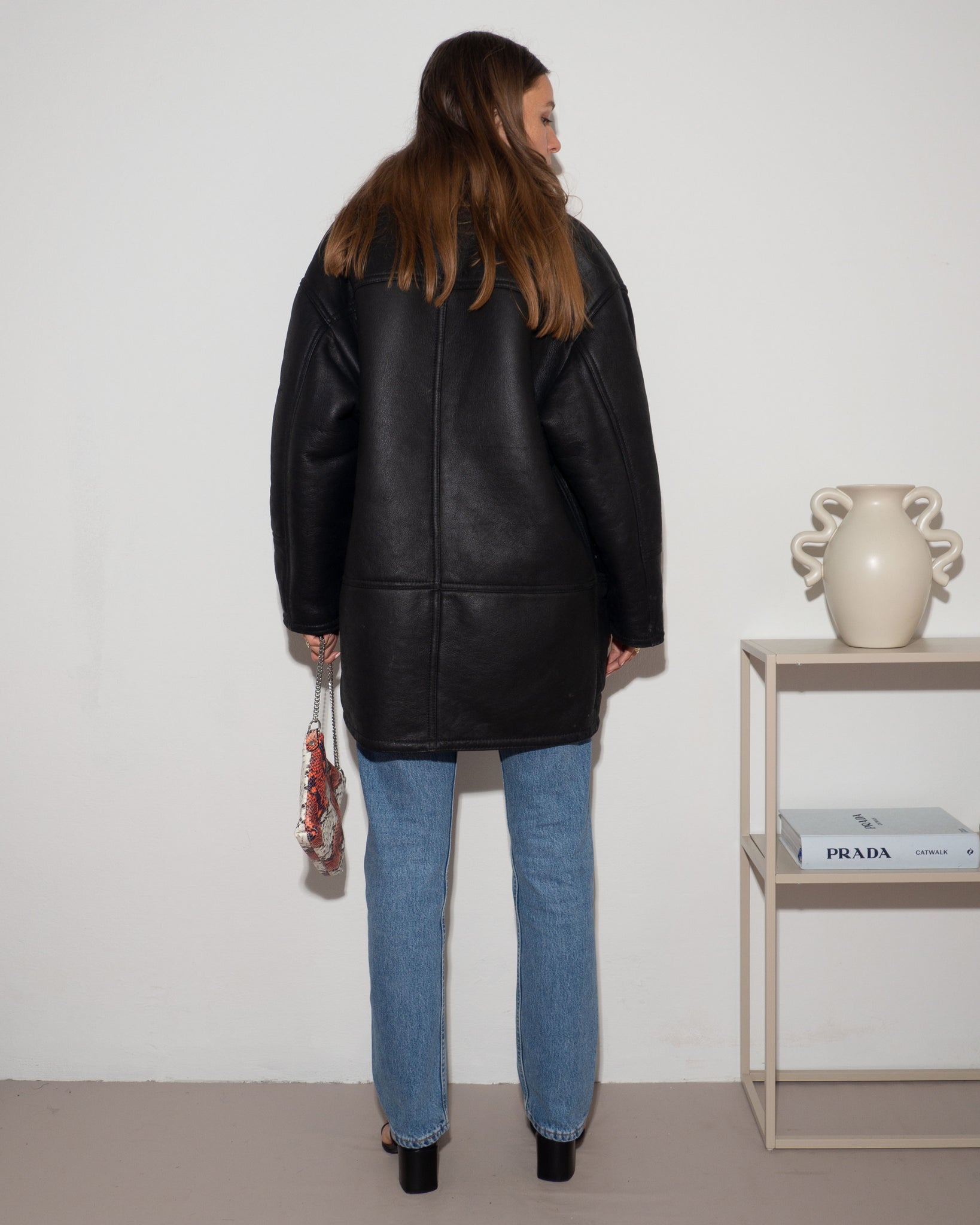 Black Shearling Coat