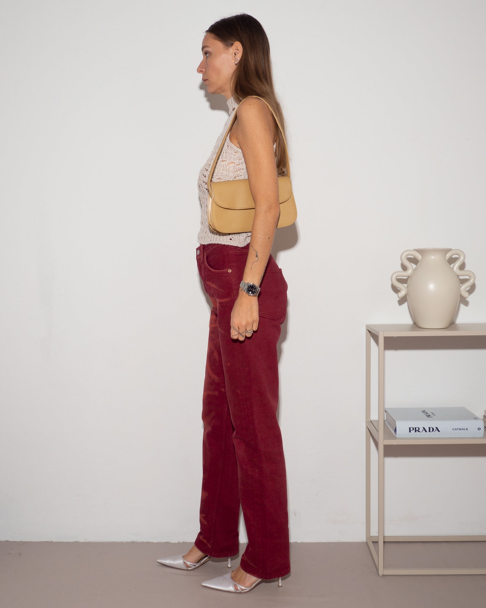 Beige Shoulder Bag