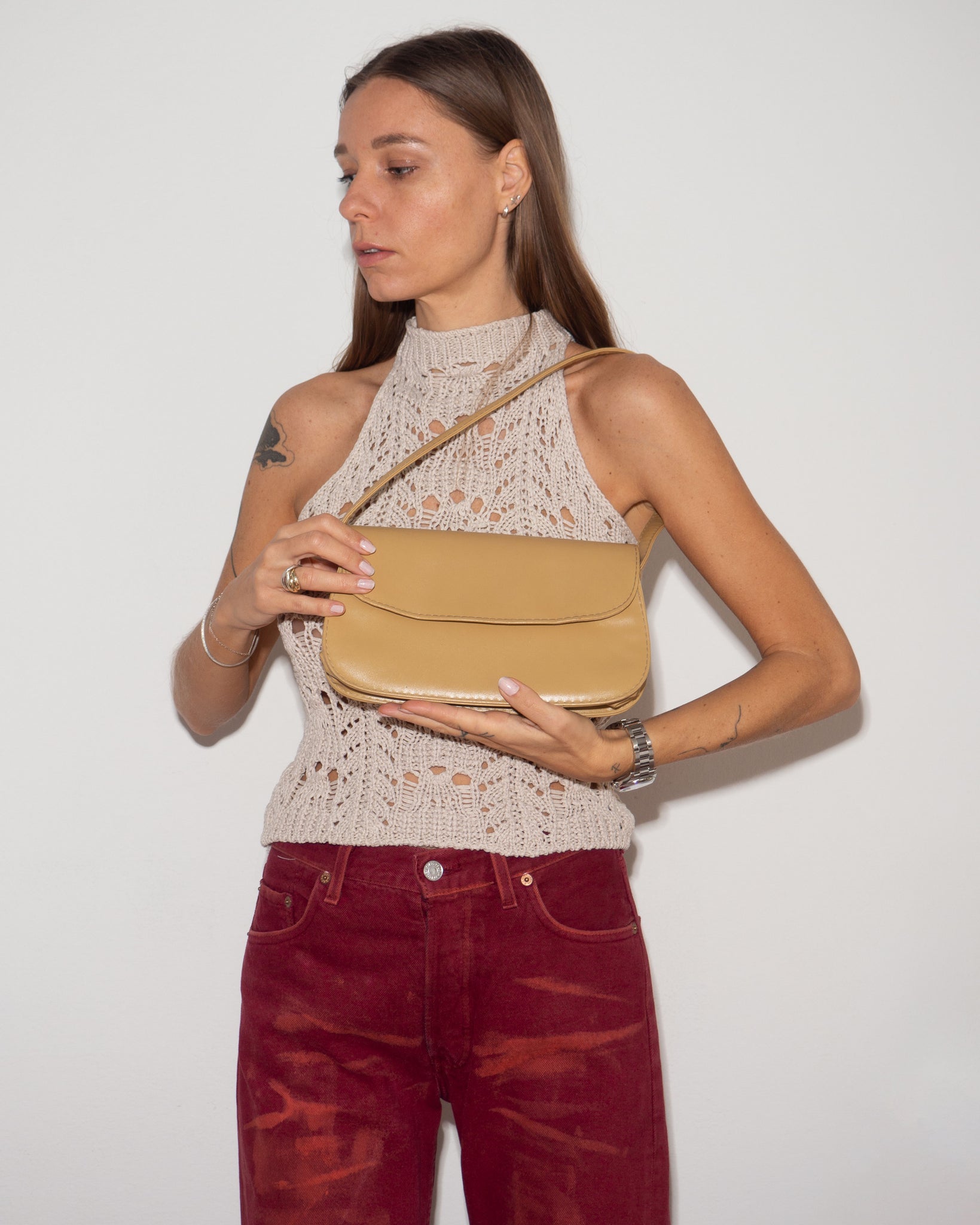 Beige Shoulder Bag