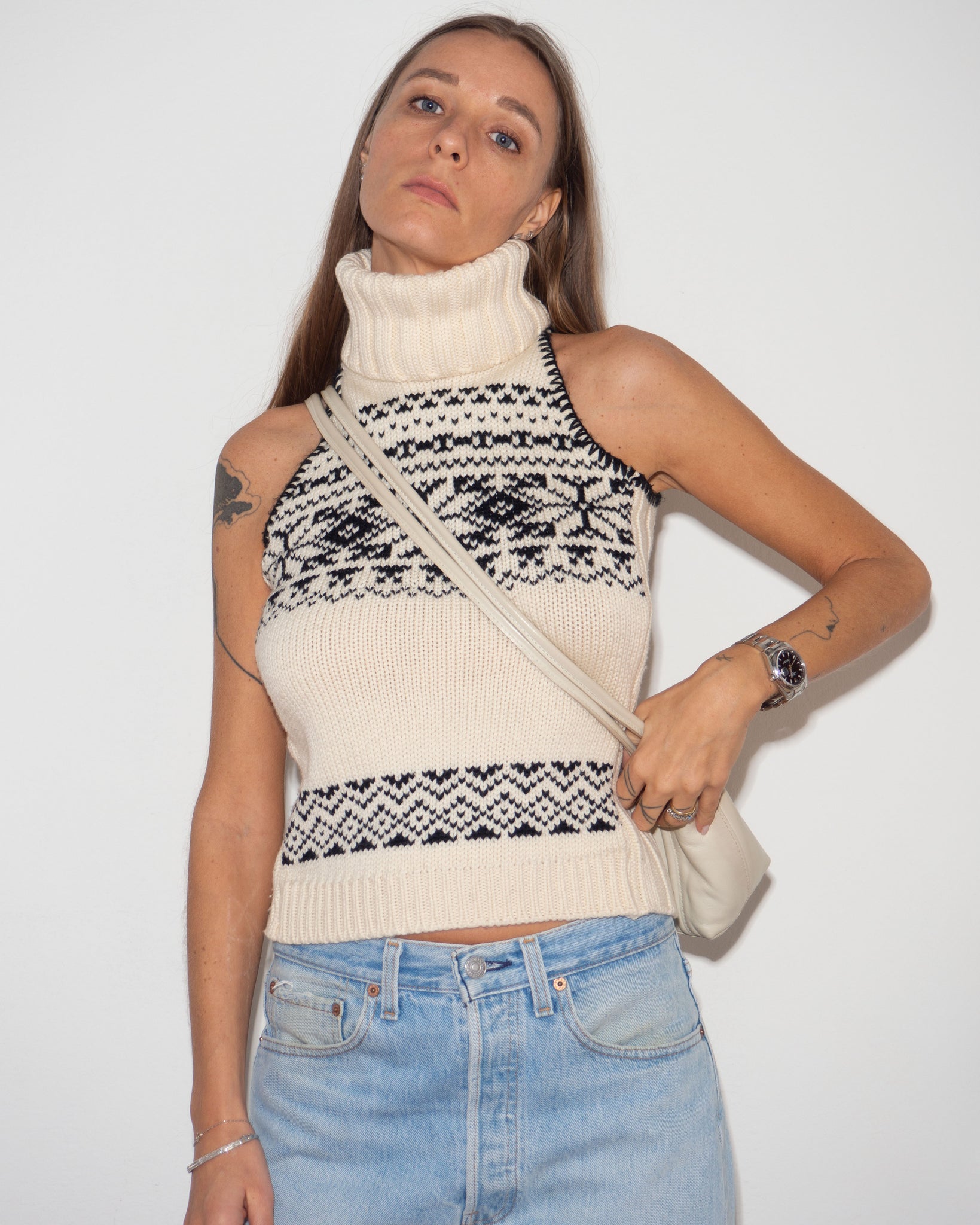 Knitted Turtleneck Vest