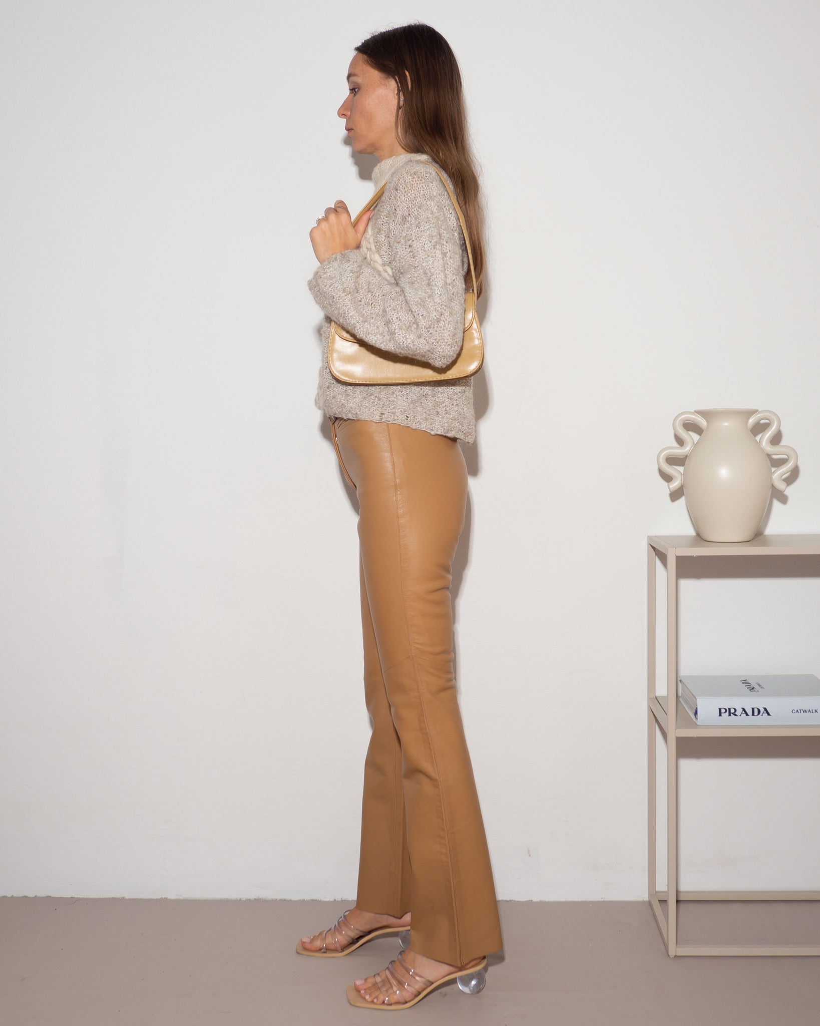 Asymmetric Beige Knit