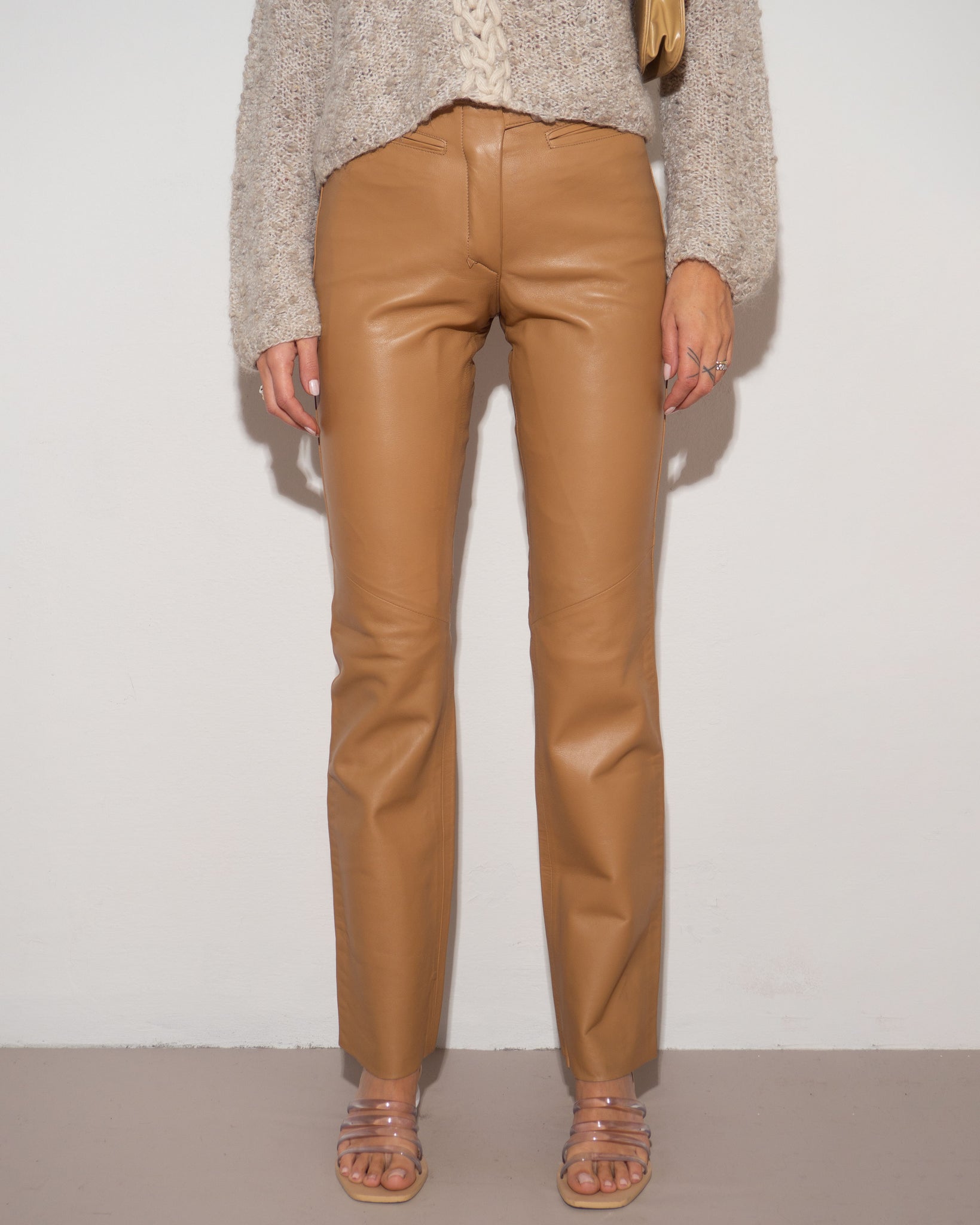 Tan Leather Pants