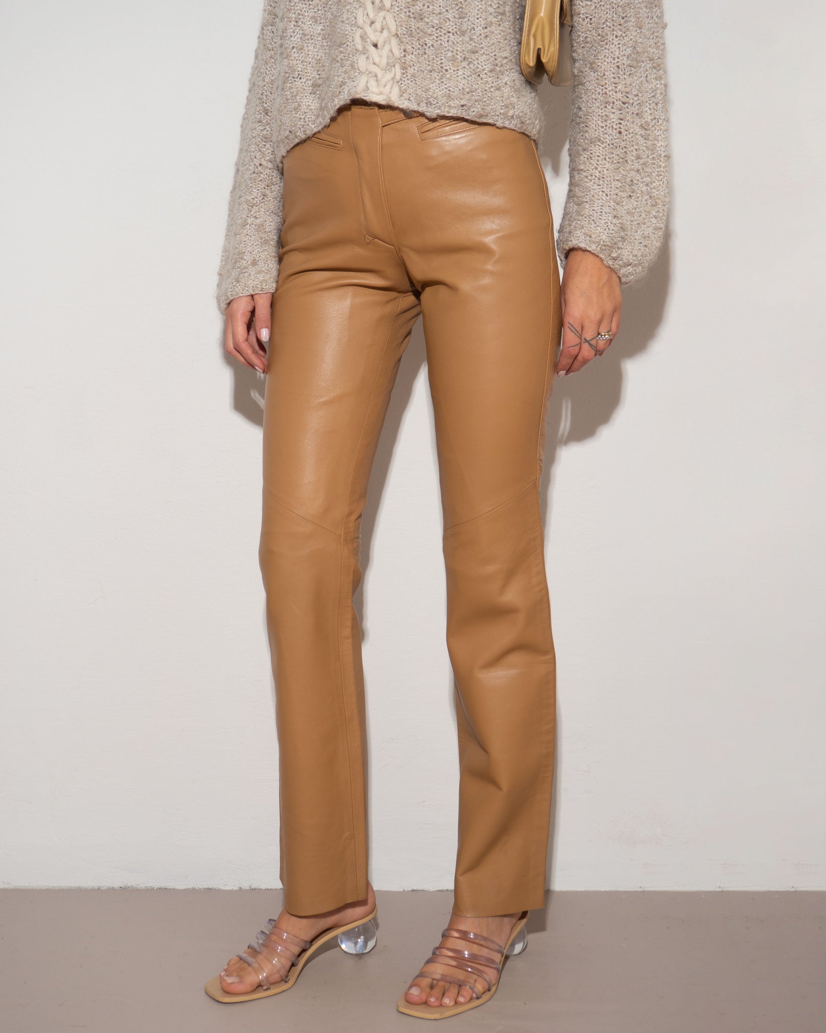 Tan Leather Pants