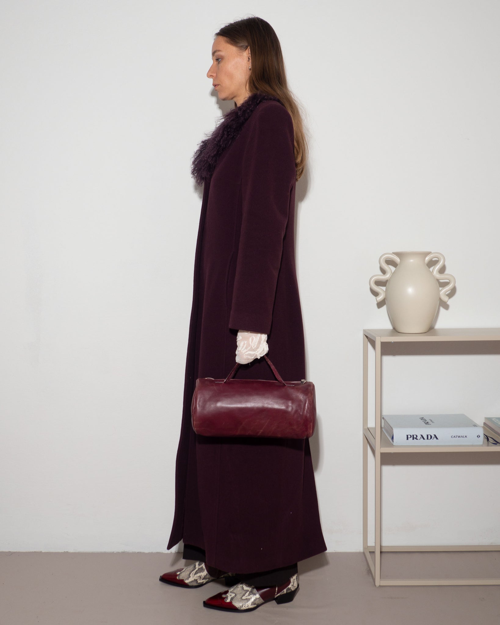 Faux Fur Cashmere Coat