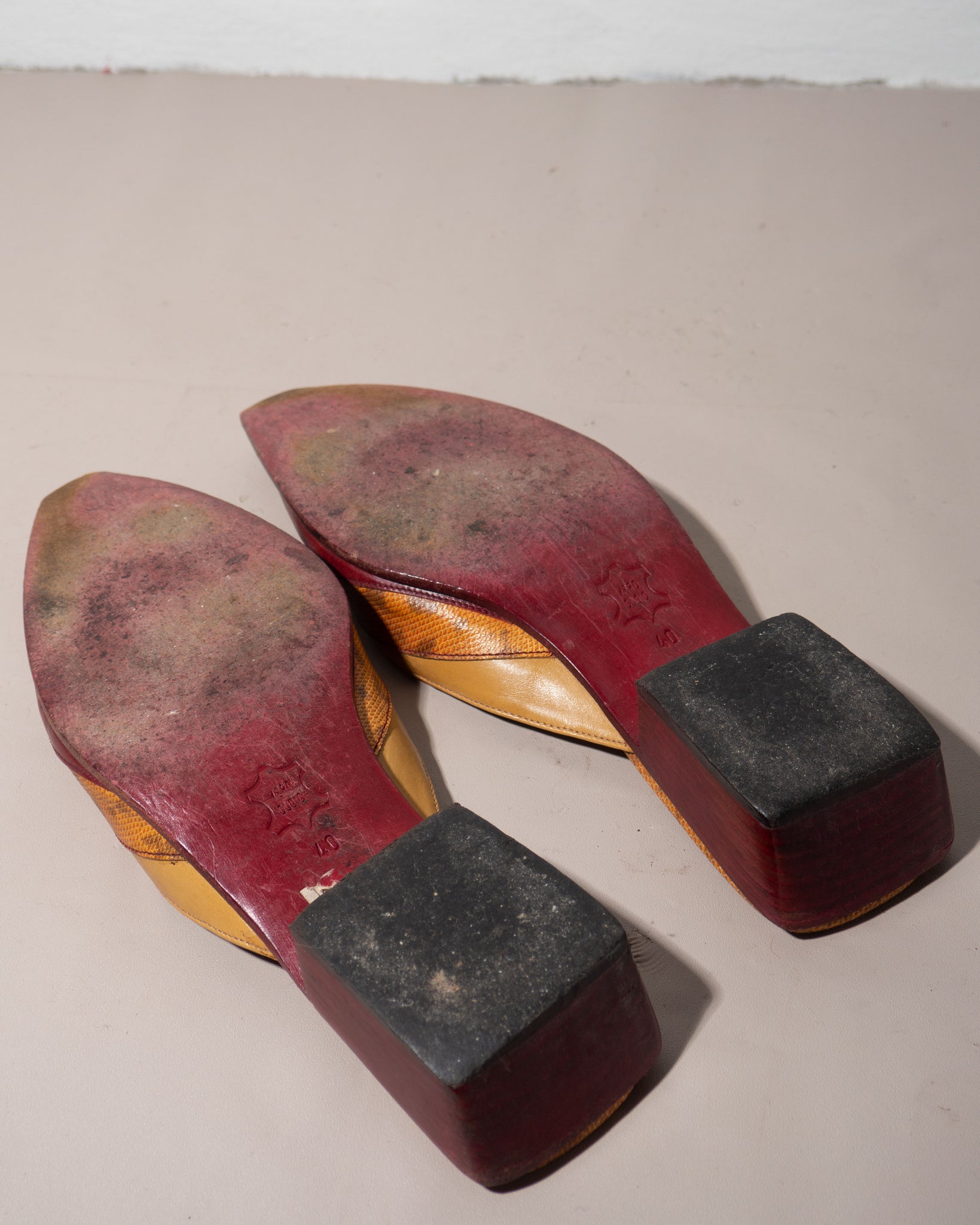 Burgundy Western Mules