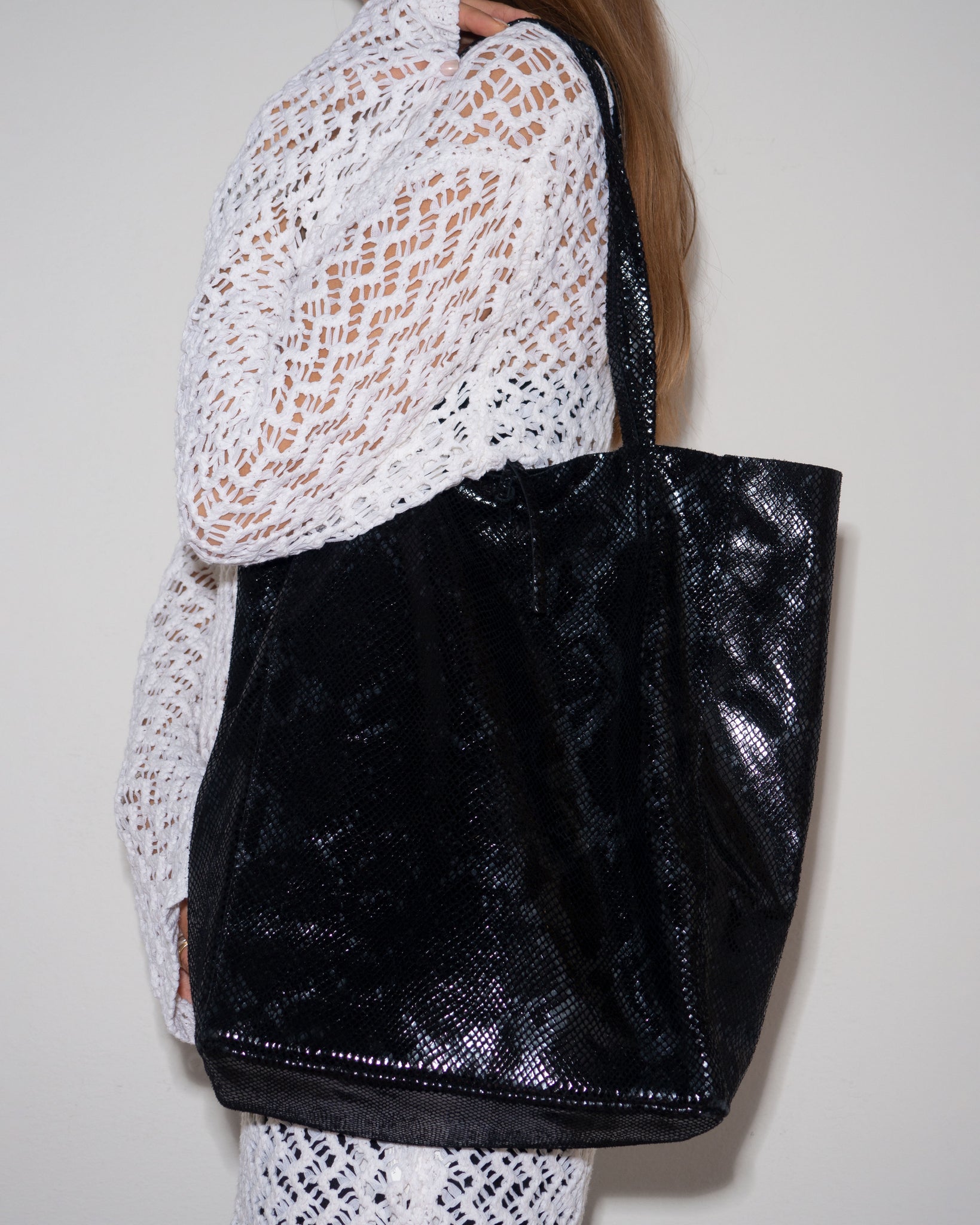 Leather Embossed Shopper