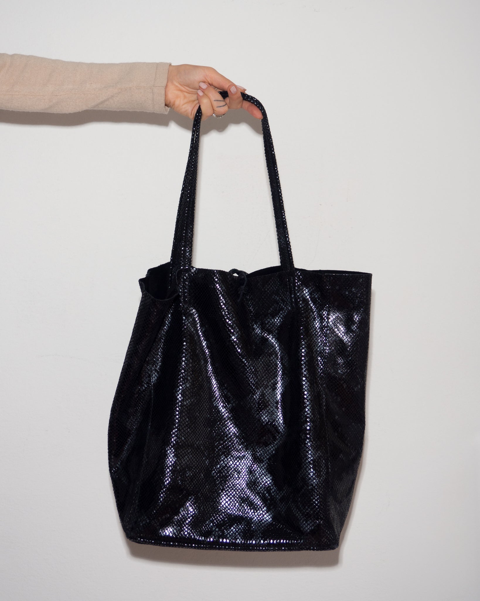 Leather Embossed Shopper