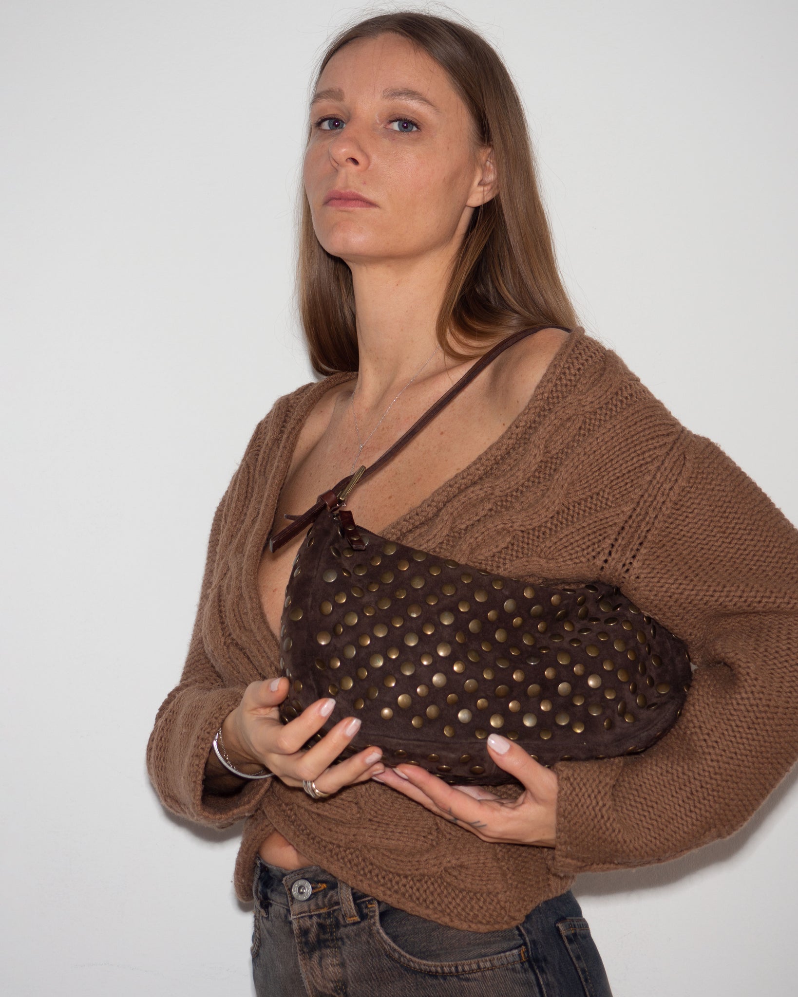 Studded Suede Bag