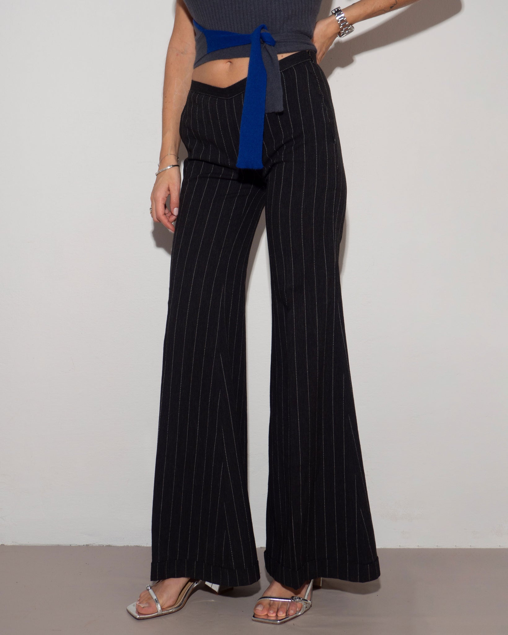 Pinstripe Wool Pants