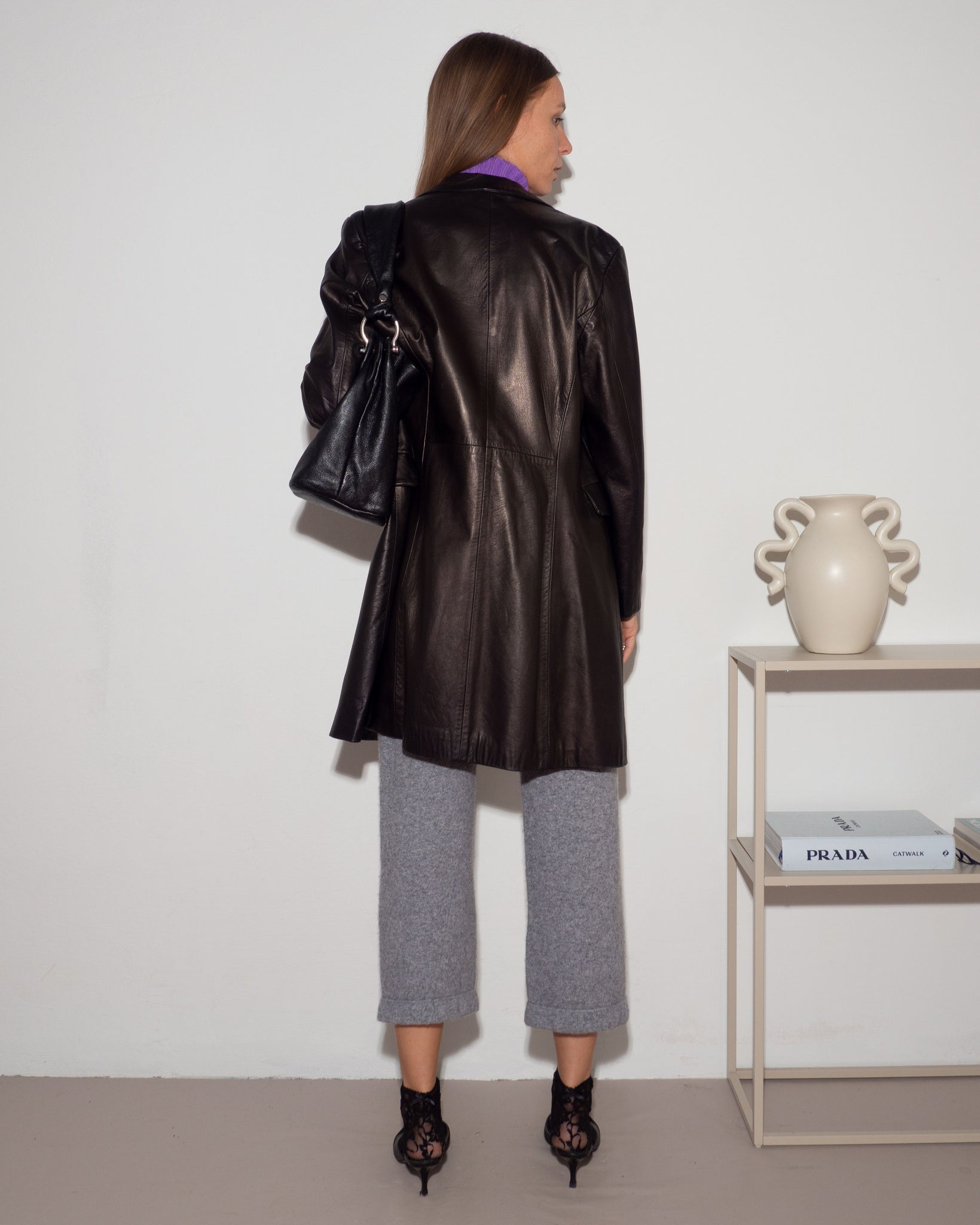 Leather 3/4 Coat