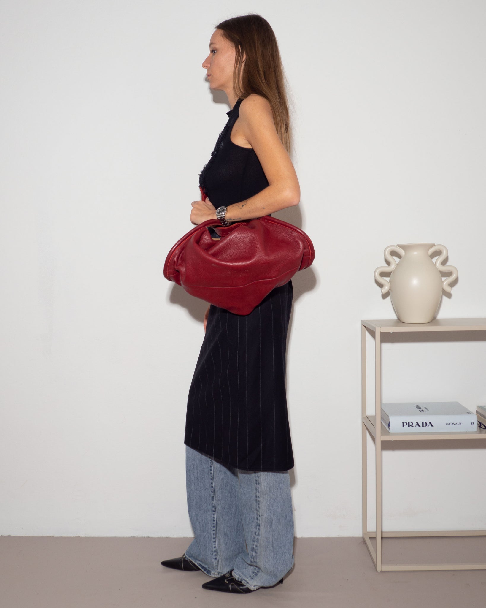 Leather Barrel Bag