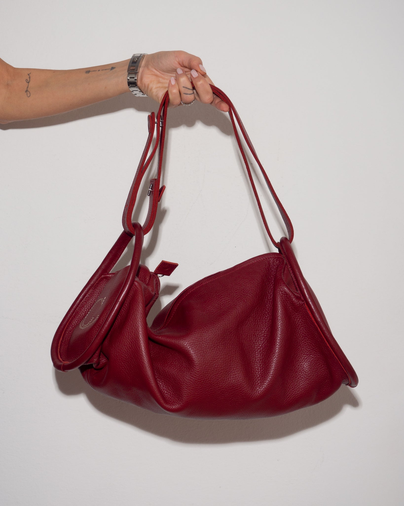 Leather Barrel Bag