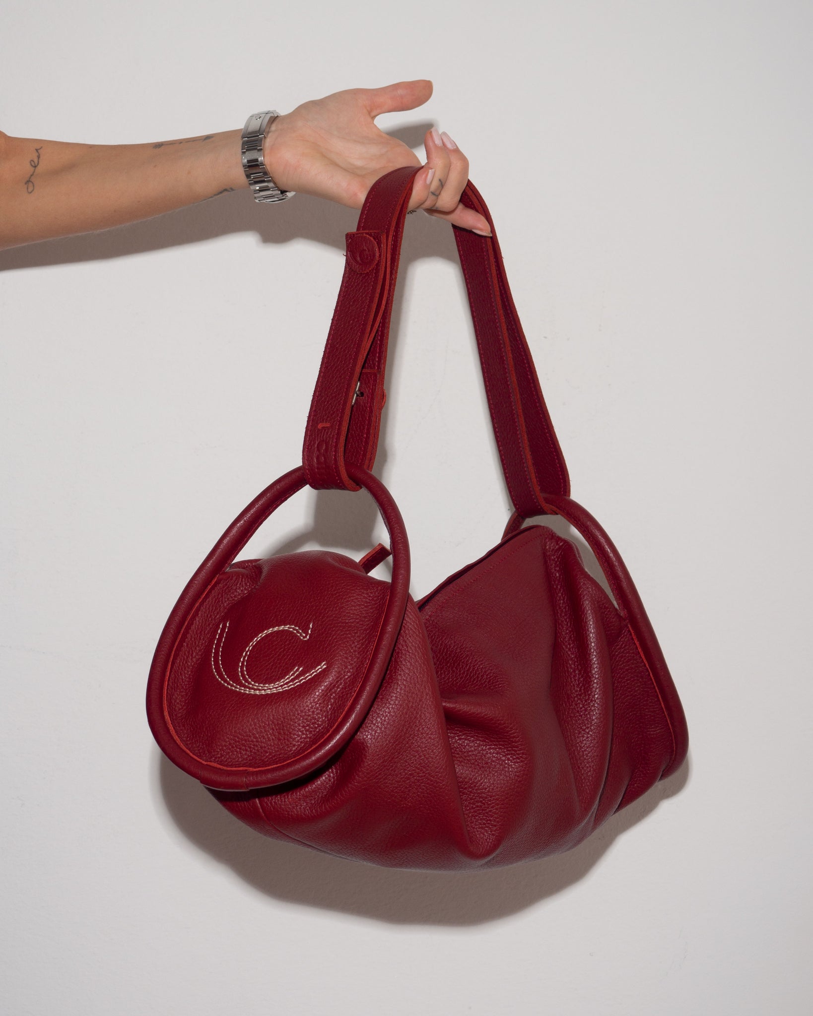Leather Barrel Bag