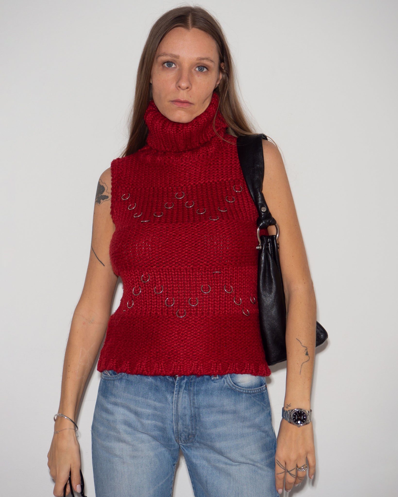 Knitted Turtleneck Vest