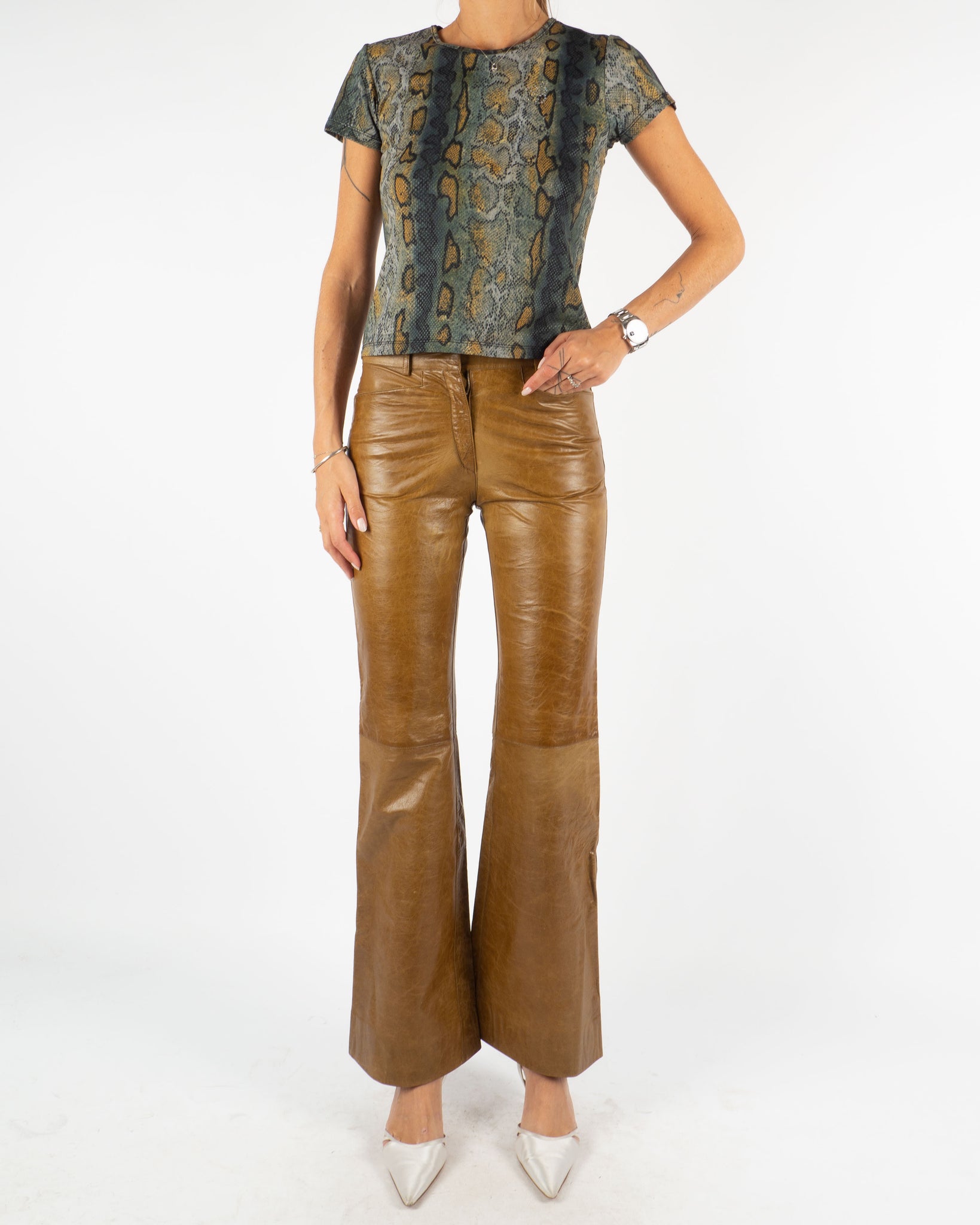 Fendi Leather Pants