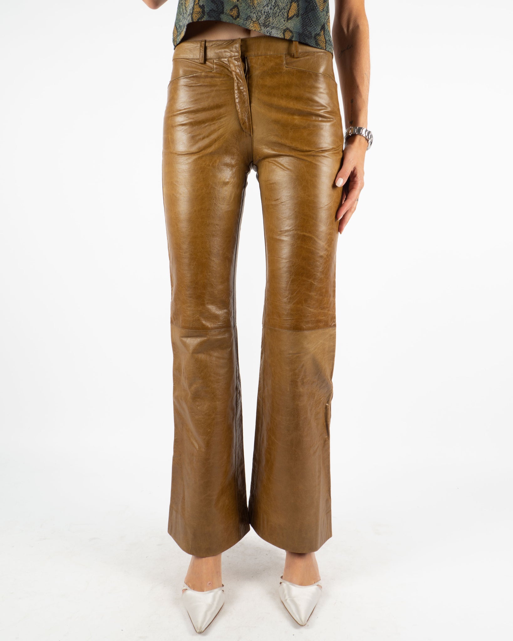 Fendi Leather Pants